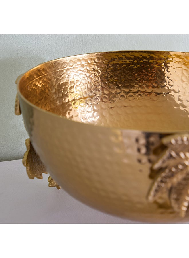 Home Box Gold Decorative Bowl with Palm Design - Image 3